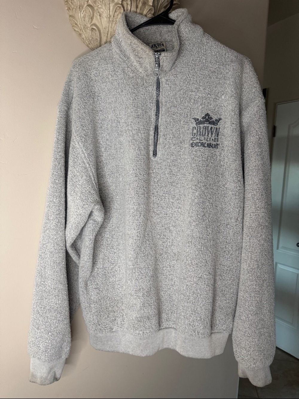 Gray Quarter-Zip Men's Sweater